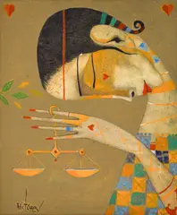 Peter Michev-Pedro, Libra, oil on canvas