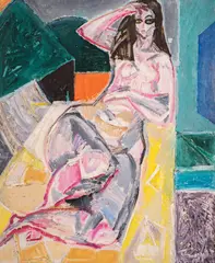 Boudoir by Atanas Patsev, 1967, oil on canvas, offered Oct 2024