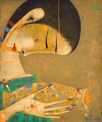 Peter Michev-Pedro, Aquarius, oil on canvas