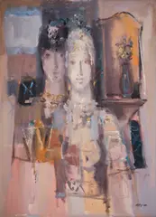 Dechko Uzunov, Feast day, 1980, oil on canvas