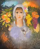 Suli Seferov, Little girl, 2024, oil on canvas