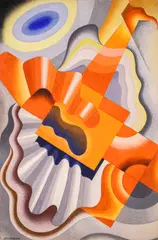 Nikolay Diulgheroff, Gliding, 1935, tempera on cardboard