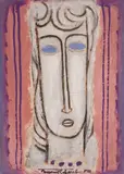 Georgi Kovachev-Grishata, The girl with the blue eyes, 1971, oil on canvas