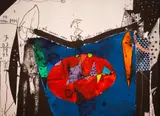 Stoyan Tsanev, Two angels, 1991, lithography