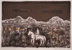Todor Panayotov, Horsemen, lithography