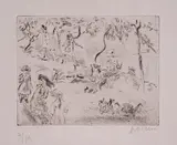 Jules Pascin, Garden of Eden, drypoint