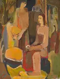 Yanaki Kavrukov, Conversation, 1976, oil on canvas