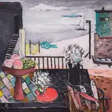 Vasilka Moneva, View over the coast, oil on canvas
