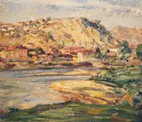 Nyagul Stanchev, Landscape, 1933, oil on canvas