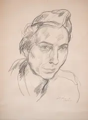 Svetlin Rusev, Portrait of Mario, 1985, pencil on paper