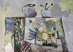 Vasilka Moneva, Still life with a jug, oil on canvas