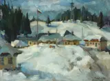 Tancho Kunev-Taikun, Winter time, oil on canvas