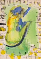 Nude by Gredi Assa, watercolour and pencil on paper, sold Oct 2024