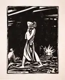 Naum Hadjimladenov, Calvary, 1930, woodcut