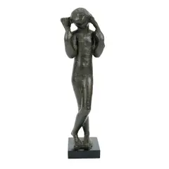 Girl with a Fan by Frano Kršinić, bronze, offered Oct 2024