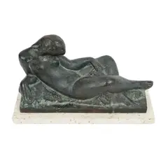 Girl on Vacation by Frano Kršinić, bronze, sold Oct 2024