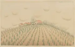 Ivan Rabuzin, Landscape with Hill, 1964., watercolor on paper
