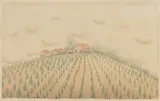 Ivan Rabuzin, Landscape with Hill, 1964., watercolor on paper
