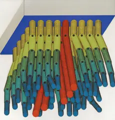 Miroslav Šutej, Installation, 1973., mobile collage, ink and color on cardboard