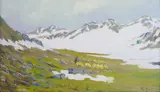 Gabrijel Jurkić, Herd Departure, 1922., oil on cardboard