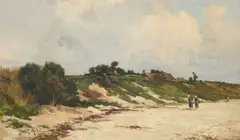 Nikola Mašić, Landscape with Peasant Women, 1878.-1880., oil on canvas