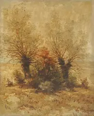 Vladimir Kirin, Two Willows, 1950.-1955., oil on canvas