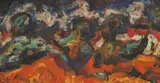 Milan Konjović, Field, 1968., oil on hardboard