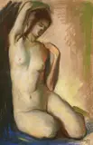 Maksimilijan Vanka, Female Nude, 1911., pastel on paper