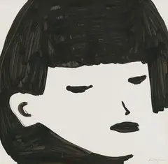 Klasja Habjan, Girl, acrylic on paper