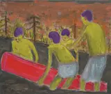 Grgur Akrap, Legenda o pravom križu, oil on canvas