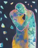 Tara Beata Racz, Kiss, 2024., acrylic on canvas