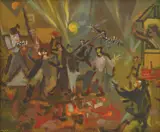 Marijan Detoni, Neighbourhood Quarrels, 1972., oil on canvas