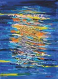 Vatroslav Kuliš, Metamorphoses of the Sea, 1990-tih, oil and collage on canvas