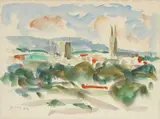 Nikola Reiser, Zagreb, watercolor on paper