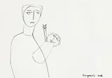 Virgil Scripcariu, Supermam, 2014, cariocă pe hârtie