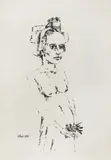 Ștefan Câlția, Femeia-casă, 1977, litografie