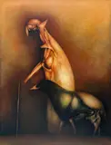 Georges Mazilu, Oedipe, 1987, acrilic pe pânză