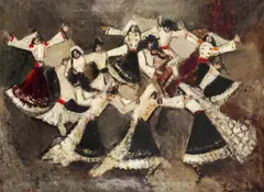 Magdalena Rădulescu, Horă, anii '50, ulei pe pânză