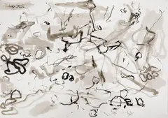 Titanomahie by Aurel Cojan, 1993, acuarelă pe hârtie, offered Sep 2024