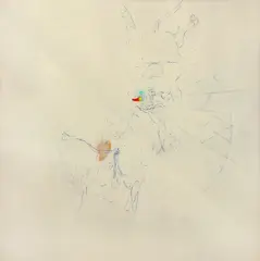 Opoziție by Pavel Ilie, creion și creioane colorate pe hârtie, sold Sep 2024