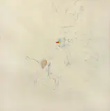 Pavel Ilie, Opoziție, creion și creioane colorate pe hârtie