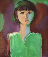 Ioan Gânju, Portret de fată, ulei pe pânză