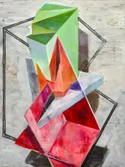 Genti Korini, Generated Sculpture, 2014, ulei pe pânză