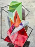 Genti Korini, Generated Sculpture, 2014, ulei pe pânză
