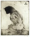 Benjamin Parker, Crouching Minotaur, 2013, acvaforte