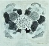 Grădină suspendată by Ion Alin Gheorghiu, 1977, acuarelă și peniță pe hârtie de calcul lipită pe carton, sold Sep 2024