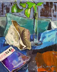 Scoică și frunze, 7 seri by Alma Redlinger, 2010, ulei pe pânză, offered Sep 2024