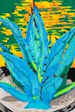 Mircea Modreanu, Agave, 2024, plastic topit pe pânză