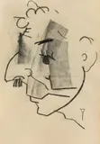 Constantin Piliuță, Un amic, cărbune pe hârtie