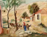 George Barbieri, Scenă din Balcic, 1937, ulei pe carton
